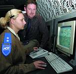 ADT Security&#8217;s group technical manager, Terry van Zyl, with satellite tracking systems operator, Anet Botha